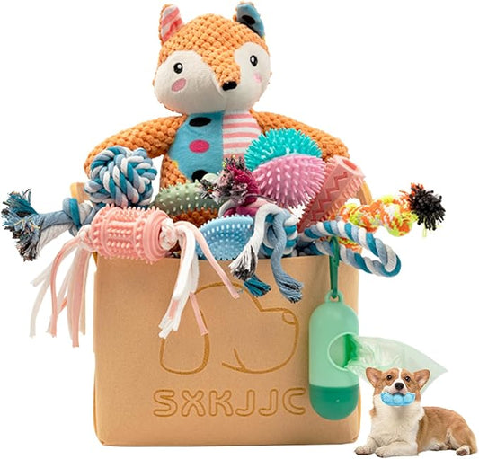 18-Pack Puppy Teething Toys - Interactive, Busy & Boredom Relief for Small Dogs