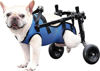 Dog Wheelchair for Back Legs, Dog Wheelchair for Small Dog, Adjustable Pets Cart with Wheels, Doggy Wheelchairs for Disabled Hind Legs, Dog Leg Brace and Hip Support (Small)