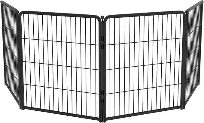 FXW Homeplus Dog Playpen for Indoor Use - Stress-Free and Safe Play, Heavy Duty 32 Inch 4 Panels Dog Pen for Puppies, Small and Medium Dogs, Black_atented