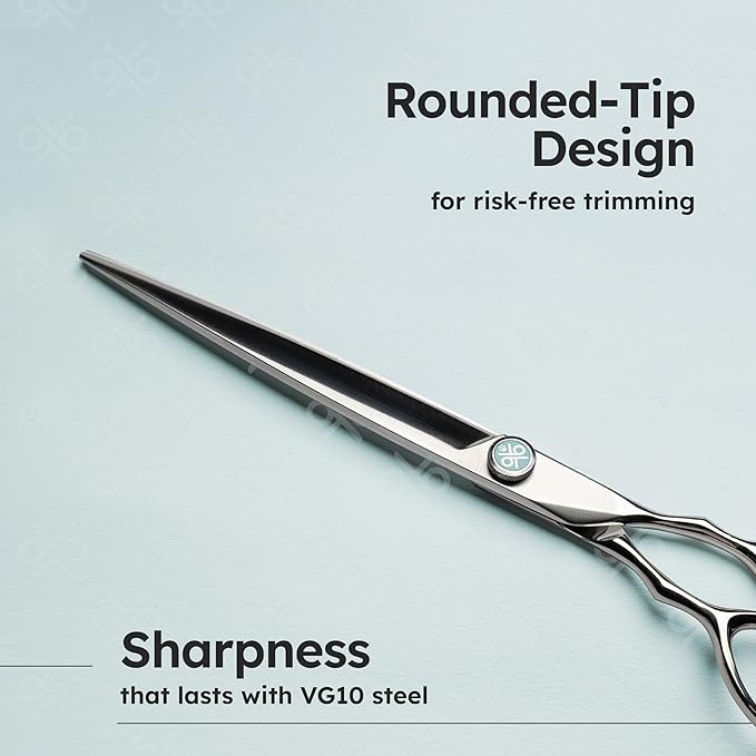 8" Dog Grooming Scissors  Handcrafted, Ergonomic, VG10 Stainless Steel for Sharper, Tougher, Better Edge Retention, Lightweight Shears with 3D Convex Blade for Dogs and Cats
