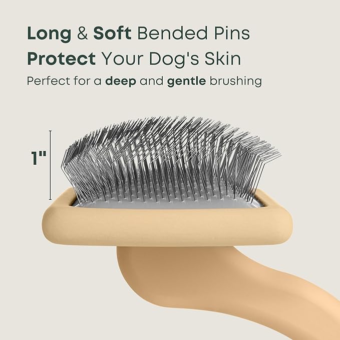 Doodle Slicker Dog Brush - Perfect For Goldendoodle & Poodle Hair Maintenance - Medium to Long Hair Breeds - Detangle, Brush, & Fluff Like a Pro - Goldendoodle Must Haves by Freshly Bailey