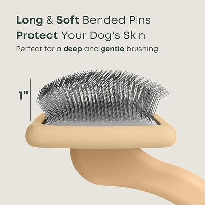 Doodle Slicker Dog Brush - Perfect For Goldendoodle & Poodle Hair Maintenance - Medium to Long Hair Breeds - Detangle, Brush, & Fluff Like a Pro - Goldendoodle Must Haves by Freshly Bailey