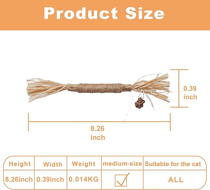 PAZ'S GIFT Cat Toys Catnip Toys Cat Kick Toy Natural Silvervine Catnip Sticks Kitten Teeth Molar Chew Toys, cat Indoor Toys Interactive cat Cleaning Teeth,Reduce Obesity and Loneliness 5-Pack