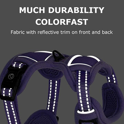 Dog Harness Small Sized Dog, No Pull Pet Harness with 2 Leash Clips, Adjustable Soft Padded Dog Vest Harnesses, Reflective No-Choke Pet Oxford Vest