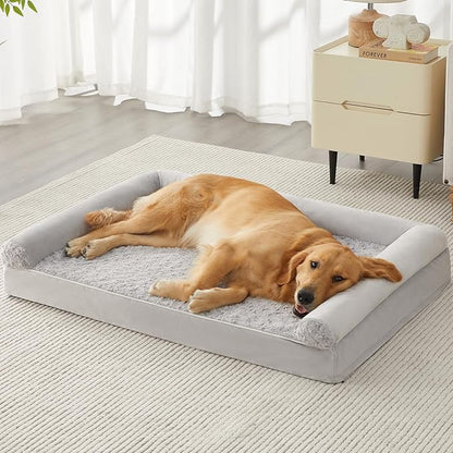 BFPETHOME Dog Beds for Large Dogs, Orthopedic Dog Bed for Medium Large Dogs,Big Waterproof Couch Dog Pet Bed with Removable Washable Cover