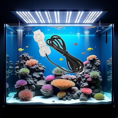 Blue Light Small Aquarium Led Light, Multicolor Led Fish Tank Light for Freshwater Plants Aquarium Accessories，Fish and Aquatic Pets, Pet Supplies