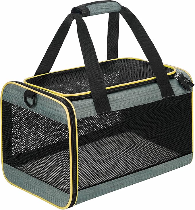 Cat Carrier Airline Approved Pet Carrier,Dog Carrier Soft-Sided Pet Travel Carrier Maximum Pet Weight 17 Pounds 17.5“x10 x10