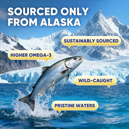 Fish Oil for Dogs – Dog Fish Oil Supplement with Salmon Oil from 8 Deep-Sea Fish, Rich in DHA & EPA for Skin & Coat Health, Allergy Relief, MSM, Plus Probiotics for Gut – 180 Soft Chews