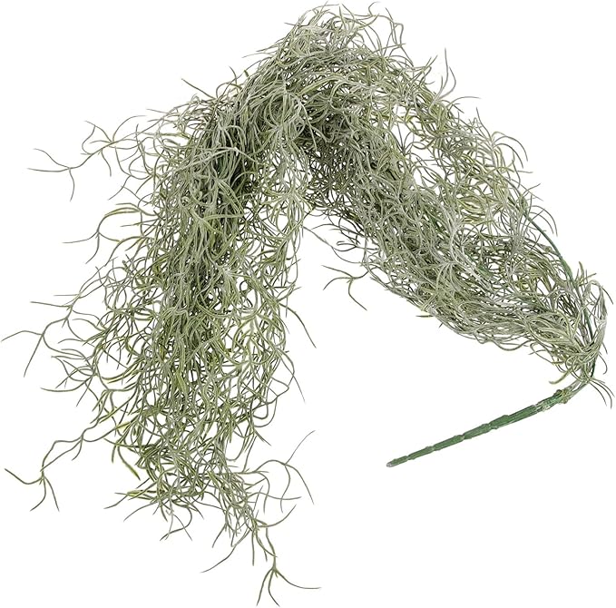 36 Inch Hanging Moss Decor - 1 Pcs Fake Moss - Artificial Plastic Spanish Dried Hanging Vine for Potted Plants Crafts Green Vines