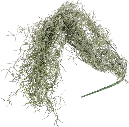 36 Inch Hanging Moss Decor - 1 Pcs Fake Moss - Artificial Plastic Spanish Dried Hanging Vine for Potted Plants Crafts Green Vines