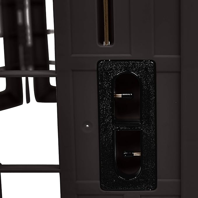 Amazon Basics 8-Panel Octagonal Plastic Pet Pen Fence Enclosure With Gate, 59 x 58 x 28 Inches, Black