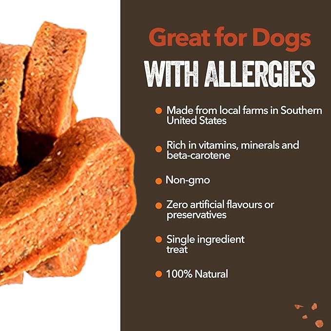 Gaines Family Farmstead Sweet Potato Dog Bones, All-Natural, Grain Free Dog Treats for All Ages & Breeds, Great for Training and Rewards, Made in USA, 8 Ounce Bag