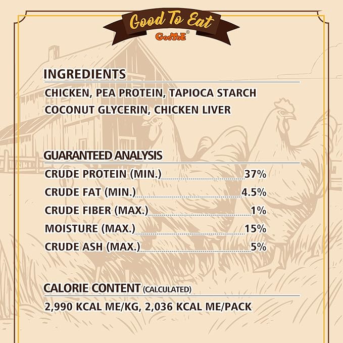 Gootoe Chicken Dog Treats  Chicken Sticks with Chicken Liver 1.5 lb  All Natural, Grain-Free, Low Fat, Premium Training Chews, Healthy & Easily Digestible