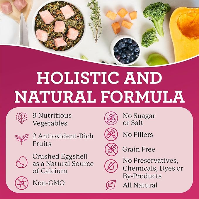 Dr. Harvey's Raw Vibrance Dog Food, Human Grade Dehydrated Base Mix for Dogs, Grain Free Raw Diet (3 Pounds)