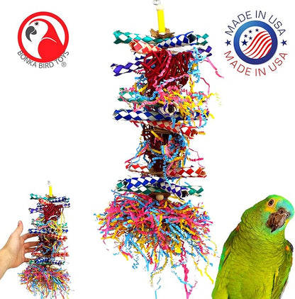 Bonka Bird Toys 1042 Duo Foraging Heart Vine Shredding Foraging Natural Parrot Quaker Conure Budgie