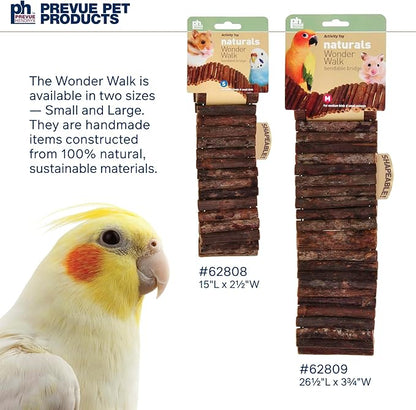 Prevue Pet Toy NAT Wonder Walk Bird Ladder, Large (62809),Brown