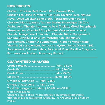 KOHA Limited Ingredient Bland Diet Dry Food for Dogs - Chicken & Brown Rice Recipe, Sensitive Stomach Dog Food - Pumpkin for Digestive Support, 3.5 lbs