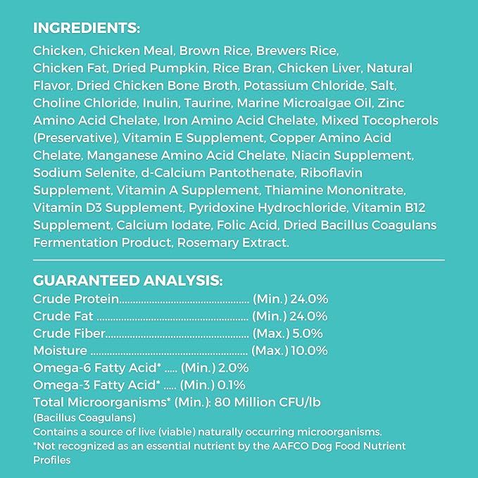 KOHA Limited Ingredient Bland Diet Dry Food for Dogs - Chicken & Brown Rice Recipe, Sensitive Stomach Dog Food - Pumpkin for Digestive Support, 20 lbs