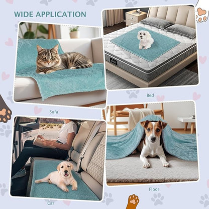 BVAGSS 6 Pack Small Dog Blanket, Super Soft Warm Pet Cover Blankets, Wheat Ears Print Puppy Fleece Flannel Blanket for Small Medium Dogs and Cats MW003