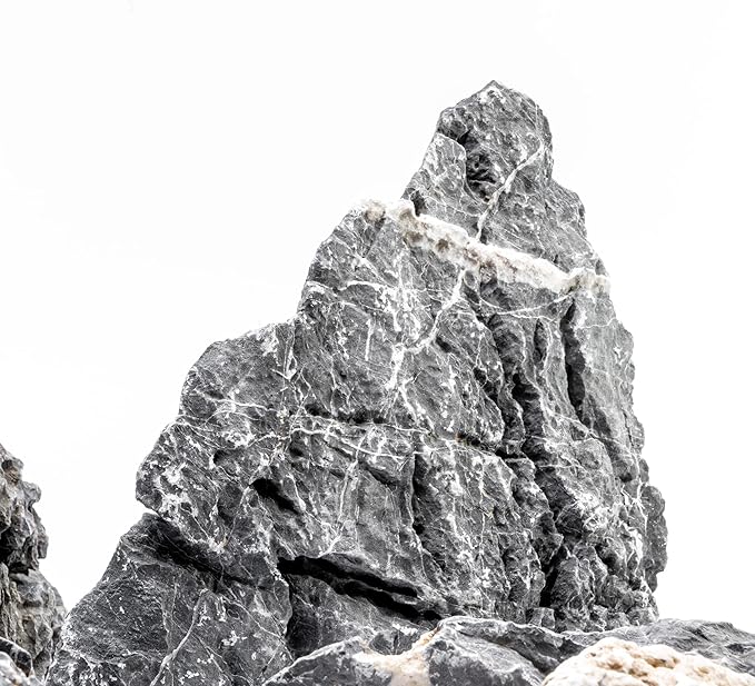 SubstrateSource Natural Stone for Aquarium, Terrarium, Paludarium, Reptile Enclosures - Set of Decorative Rocks for Landcapes, Aquascaping, Fish Tank Decor (Boutique Seiryu Stone, 20 Pounds, 3-8")