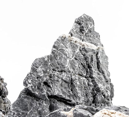 SubstrateSource Natural Stone for Aquarium, Terrarium, Paludarium, Reptile Enclosures - Set of Decorative Rocks for Landcapes, Aquascaping, Fish Tank Decor (Boutique Seiryu Stone, 20 Pounds, 3-8")