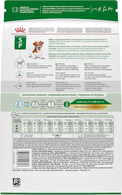 Royal Canin Size Health Nutrition Small Aging 12+ Senior Dry Dog Food, 12 lb Bag
