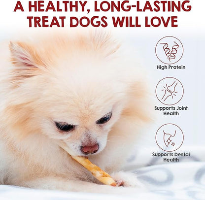 Riley's Peanut Butter Beef Hide Dog Treats, USA Sourced & Made Small Dog Treats, Chew Sticks, Raw Hides for Small Dogs, Rawhide Sticks for Dogs, 21 ct