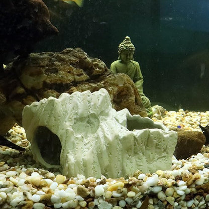 ALEGI Aquarium Decoration Rock Caves, Betta Fish Tank Accessories Hideout, Cichlid Stackable Cave Hiding (Large)