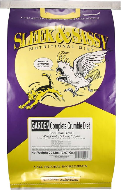 SLEEK & SASSY Garden Complete Crumble Small Bird Food (20 lbs.)