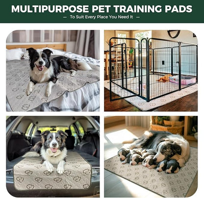 FXW 24 inch 8 Panels Rollick Dog Playpen & FXW 63" x 63" 1 Pack Washable Pee Pads