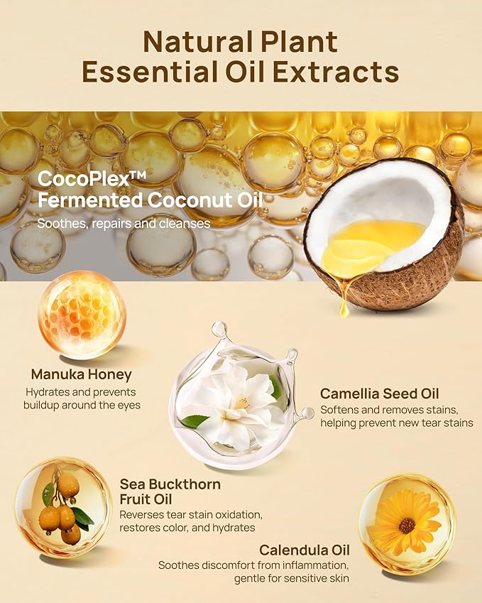 HICC PET Eye Balm for Dogs & Cats, Vet-Recommended Dog Eye Infection Treatment Gently Remove Tear Stain, Debris, Discharge, Crust - Hypoallergenic Pet Eye Cream Cleaner for Wrinkle, Face - 0.53 oz