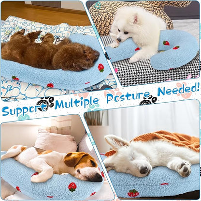 Mity rain Dog Pillow, Question Mark Dog Calming Pillow for Spin, Ultra Soft High Density Dog Neck Pillow for Joint Relief Sleeping Improve, Pet Calming Pillow Toy for Small/Medium/Large Dogs (Large)