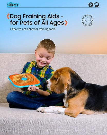 HOPET Licking Mat for Dogs, Dog Crate Lick Mats Slow Feeder,Dog Cage Training Tools Pet Licking Mat Slow Feeder for Peanut Butter Dog Kennel Therapy Dog Lick Pads for Boredom Anxiety (2pcs)