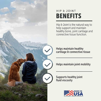 Four Leaf Rover Hip & Joint - Mobility & Joint Support with Glucosamine and Chondroitin for Dogs, 2.4 oz - 22 to 60 Day Supply, Depending on Dog_ Weight - Vet Formulated - Easy to Mix - Delicious