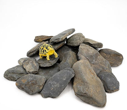 Aquarium Stone Stream Turtle Platform Natural Slate 3-11 inches Fish Rock for Aquarium Decoration Turtle Tanks and Amphibian & Reptile Terrariums(40lb)