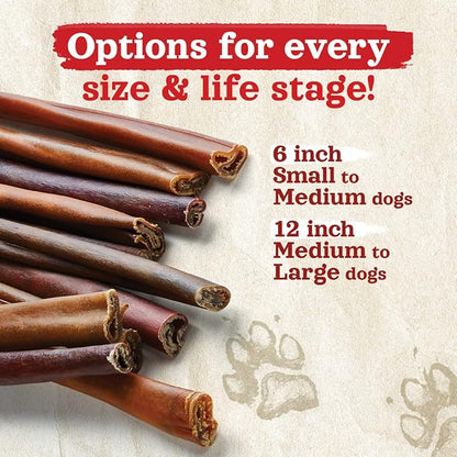 Natural Farm Collagen Dog Chews (3-5, 10 Units), Odor-Free Long Lasting Bully Sticks & Rawhide Alternative Dog Treats, 95% Collagen Low Fat, High Protein Best Dental Dog Treats  Small & Medium Dogs