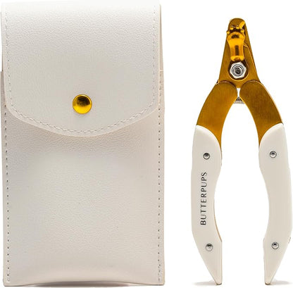 Professional Luxury Stainless Steel Dog Nail Clipper with Faux Leather Case, includes Safety Guard for Easy and Precise Cutting to Avoid Over Cutting, Designed for Small Medium Large Pets