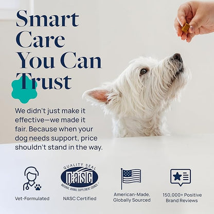 Veterinary Formula Gut Health Supplement for Dogs  Vet-Formulated Probiotic Chews with Digestive Enzymes & Fiber  Smart Vitality Supports Digestive Health, Gut Balance & Stool Quality, 60 Soft Chews