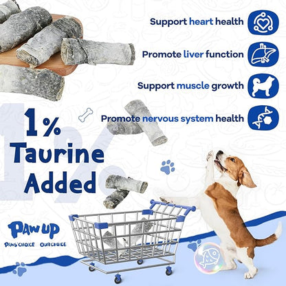 Cod Skin Dog Treats Natural Fish Skin Roll Dog Snacks w/Taurine, Single Ingredient Cod Skin Chews, Rich in Omega 3, 16.2 oz