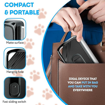 Black Self Cleaning Slicker Brush. Cat Brush with Release Button. Self Cleaning Dog Brush for Long Haired Dogs and Short Haired with Sturdy Case, Blades. Pet Grooming Brush for Dogs Shedding