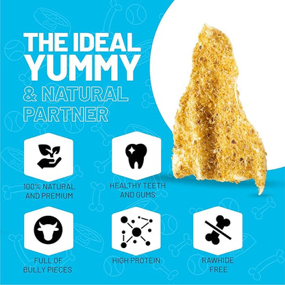 Sitka Farms Bully Dusted Cow Ears for Dogs 8 Count - Premium Rawhide Free Dog Chews - Beef Natural Dog Treats for Small, Medium and Large Dogs - Doggie Dental Care - Healthy Long Lasting Beef Ear