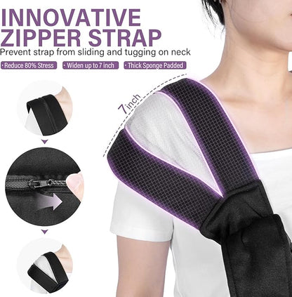 City & Cuddle Dog Carrier Sling for Small Dogs, Puppy Sling Carrier for 3-15 lbs Dog Cat with Zipper & Adjustable Strap Reduce Pain, Pet Sling Purse with Safety Harness Travel Pouch Carry Bag Black