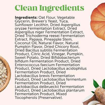 Pet Honesty Probiotics for Dogs - Digestive Enzymes Promotes Gut Health, Dog Probiotics for Diarrhea & Bowel Support, Prebiotics for Immunity Health & Itch Relief (Pumpkin 180 ct)