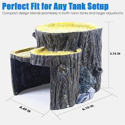 Fish Tank Decorations, Aquarium Decor for Betta Fish Tank Accessories with Plants, Aquarium Accessories, Turtle Tank Decorations, Fish Hideout, Large Tank Ornaments