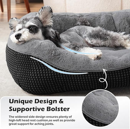 INVENHO Small Dog Bed Washable Orthopedic Calming Warming Durable Pet Bed with Anti-Slip Bottom