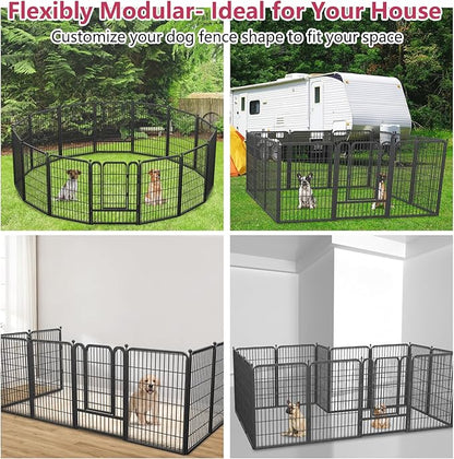 Dog Playpen 40" Height 30 Panels Portable Dog Fence Outdoor for Yard Puppy Playpen Indoor Dog Pen Outdoor for Medium/Small Dogs, Heavy Duty Pet Playpen Dog Kennel for RV, Camping, Yard