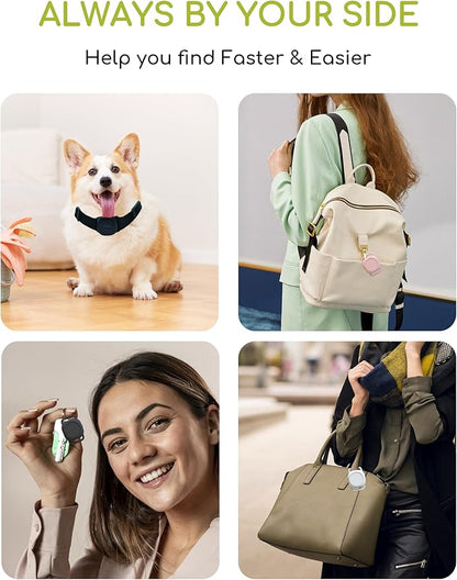 Dog Tracker, Smart Dog Collar with Real-time Pet Location, Cat Tracker Collar (iOS Only), No Monthly Fee & Long Battery Life, Works with Find My, Ideal for Dog/Cat (Pink)