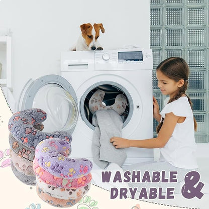 Suzile 8 Pcs Pillow for Cats Dog Neck Pillows Puppy Cat Bed Soft Pillow Fluffy Pet Calming Pillow Half Donut U Shaped Pet Neck Pillow Training Pillow Joint Relief Cervical Protection(Large)