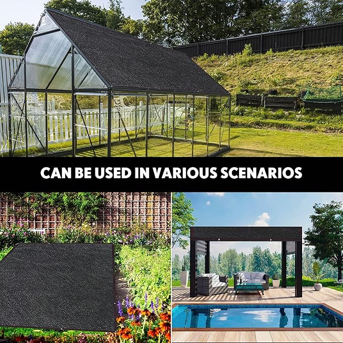 10 by 10 Feet Dog Kennel Cover Mesh Shade Panel with Grommets - Weather Guard Extra Large All Season Dog Run Cover & Roof - Fit for 10ft. X 10ft. Outdoor Cages and Large Pet