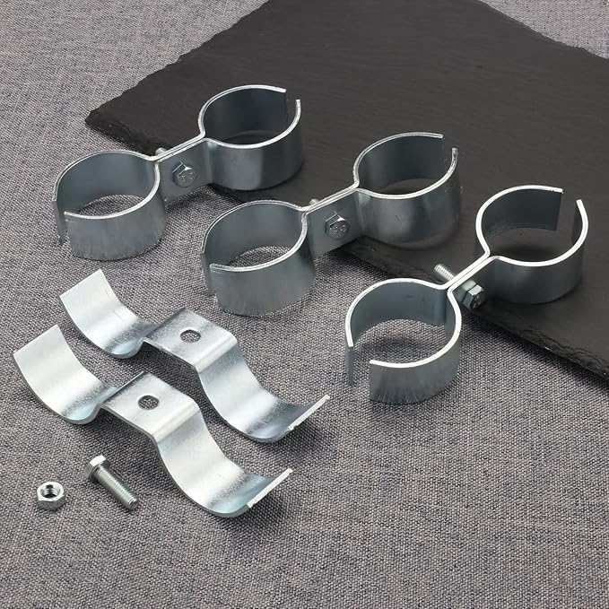 12 Packs 1 Inch Kennel Clamps, Saddle Clamps, dog kennel clamps, by GENHAKON